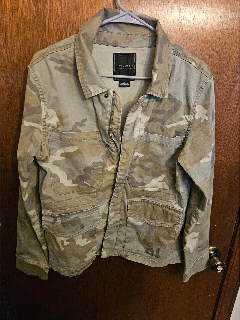 Sanctuary Women's Medium Camouflage Utility Jacket